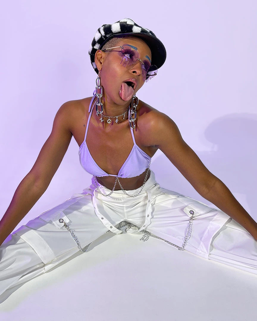 AE New 90's Baby White Oversize Cargo Pants 6 AE New 90's Baby White Oversize Cargo Pants