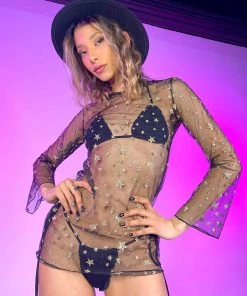 AE New Starry Night Mesh Dress