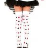 Music Legs Leg Wear Club Card Pattern Stocking Thigh High