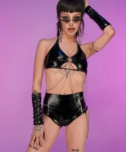 Bodyzone New Sugar Baby Black High Waist Seamless Chained Bottoms