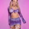 AE Tied & Dyed 2pc Lavender Skirt Set New