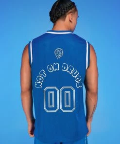 Jarmoo Mens Not On Drugs Basketball Jersey