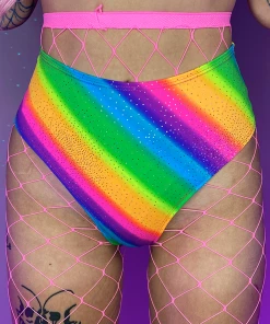 J. Valentine Over The Rainbow High Waist Shorts New