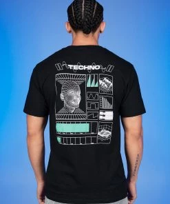 555stickers Techno Snob Black Tee