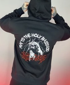 Jarmoo Pray To The Holy Bass God Headbanger Hoodie New