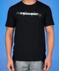 555stickers Techno Snob Black Tee