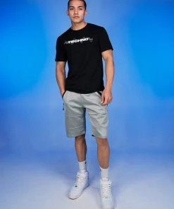 Phillip Marciano LLC Grey Slant Zipper Men's Shorts