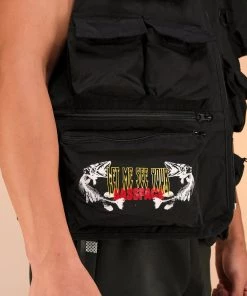 Jarmoo Basshead Black Fishing Utility Vest