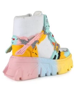 Realplay Corp Womens Robo Kid Platform Wedge Sneakers