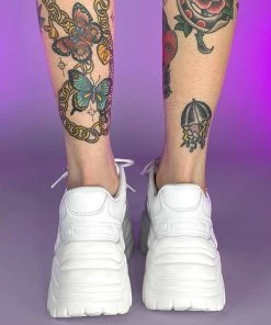 Berness Shoes Womens White Flexx Platform Sneakers 9 Berness Shoes Womens White Flexx Platform Sneakers