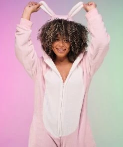 Fashion Go Pink Bunny Unisex Onesie Womens