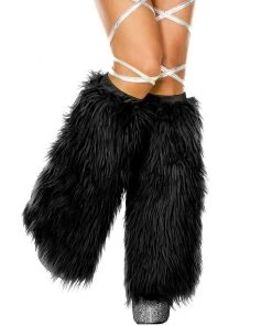 Music Legs Womens Solid Fluffy Leg Warmers