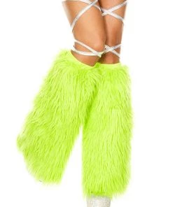 Music Legs Womens Solid Fluffy Leg Warmers