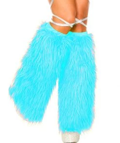 Music Legs Womens Solid Fluffy Leg Warmers