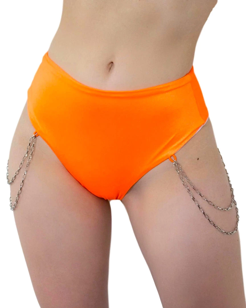 Bodyzone Techno Bish Chain High-Waist Shorts Bottoms 11 Bodyzone Techno Bish Chain High-Waist Shorts Bottoms