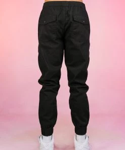 Phillip Marciano LLC Men's Black Twill Joggers Pants X Joggers