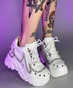 Realplay Corp Patent White Space Candy Chain Sneakers Womens