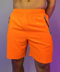 WEIV Can't Catch Me Neon Reflective Men's Performance Shorts