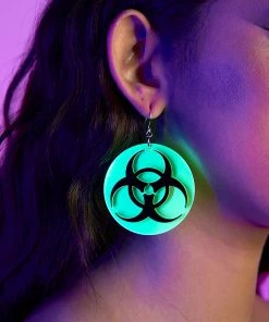 Nomad Kandi Biohazard Earrings New