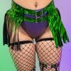 Daisy's Corsets Green Envy Fairy Fringe Skirt New