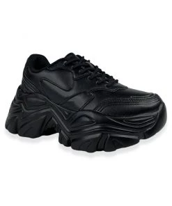 Berness Shoes Black Flexx Platform Sneakers Womens