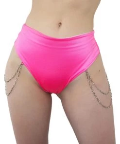 Bodyzone Techno Bish Chain High-Waist Shorts Bottoms 23 Bodyzone Techno Bish Chain High-Waist Shorts Bottoms