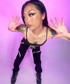 Hot And Delicious Emboldened Black 2pc Pants Set New