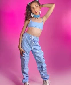 Hot And Delicious Emboldened Blue 2pc Pants Set