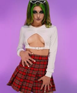 AE Buckle Keyhole Crop Top New