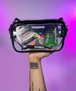 Hua Xin Xing Rui Bags New Black & Clear Rave Wonderland Two Compartment Fanny Pack
