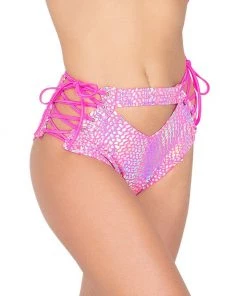 Roma Astro Candy Cutout High Waisted Shorts With Lace-up Detail Womens