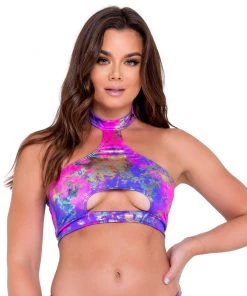 Roma New Violet Rebel Halter Neck Top