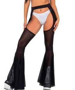 Roma Joyride Mesh Bell Bottom Chaps New