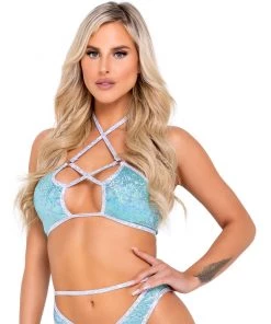 Roma Minty Aura Criss-Cross Top Womens