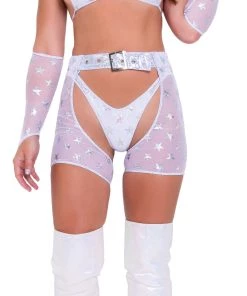 Roma White Cosmic Stardust Chaps Womens
