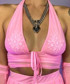 OhYes Fashion Y2K Doll Halter Crop Top New