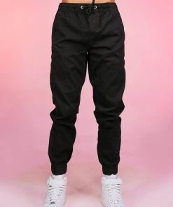 Phillip Marciano LLC Men's Black Twill Joggers Pants X Joggers
