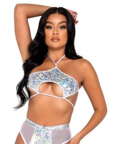 Roma Ice Prism Cutout Tie Top