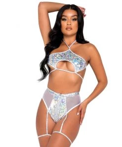 Roma Ice Prism Cutout Tie Top