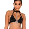 Roma Womens High Fidelity Chain Halter Top