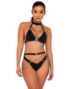 Roma Womens High Fidelity Chain Halter Top