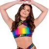 Roma Rainbow Love Halter Top