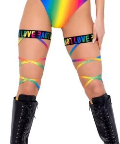 Roma Rainbow Love Leg Wraps (Pair) Accessories
