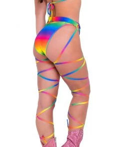 Roma Rainbow Raver Leg Wraps (Pair)