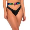 Roma Rainbow Love Cutout Bottoms