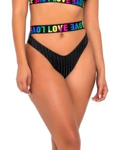 Roma Rainbow Love Cutout Bottoms