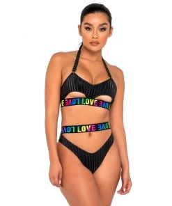 Roma Rainbow Love Cutout Bottoms