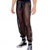 Roma Rainbow Love Fishnet Joggers