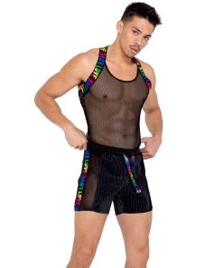 Roma Rainbow Love Two-Tone Biker Shorts