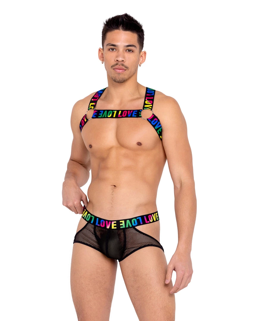 Roma Rainbow Love Fishnet Jockstrap 3 Roma Rainbow Love Fishnet Jockstrap